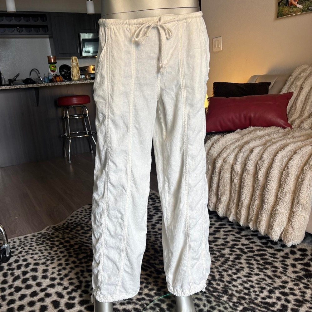 Wild Fable Cream Linen Blend Cargo Jogger Pants XS 🌿